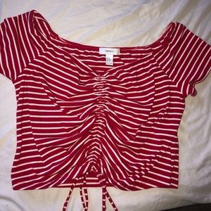 Red Crop top